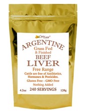ORGANIC Argentine Desiccated BEEF LIVER Powder UNDEFATTED 240 Servings Grass Fed