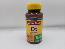 Nature Made D3 Extra Strength Dietary Supplement 5000 IU 125mcg 70 Tab Exp 12/26