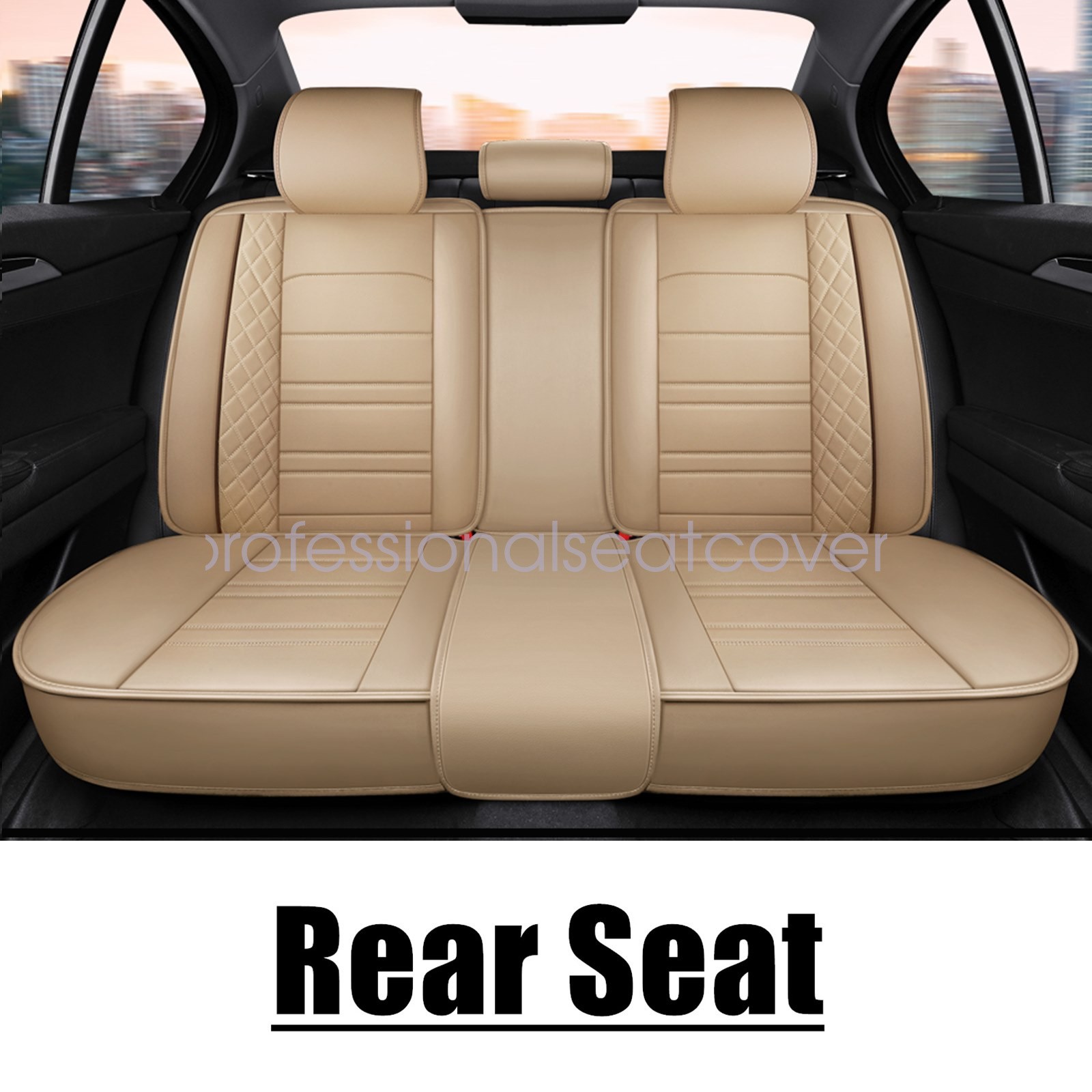 Car Seat Cover 5 Seat Full Set Leather Cushion For Acura NSX 1991-2022 Beige