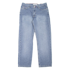 TOMMY HILFIGER Jeans Donna Blu Regolari Dritti Stone Wash W31 L29