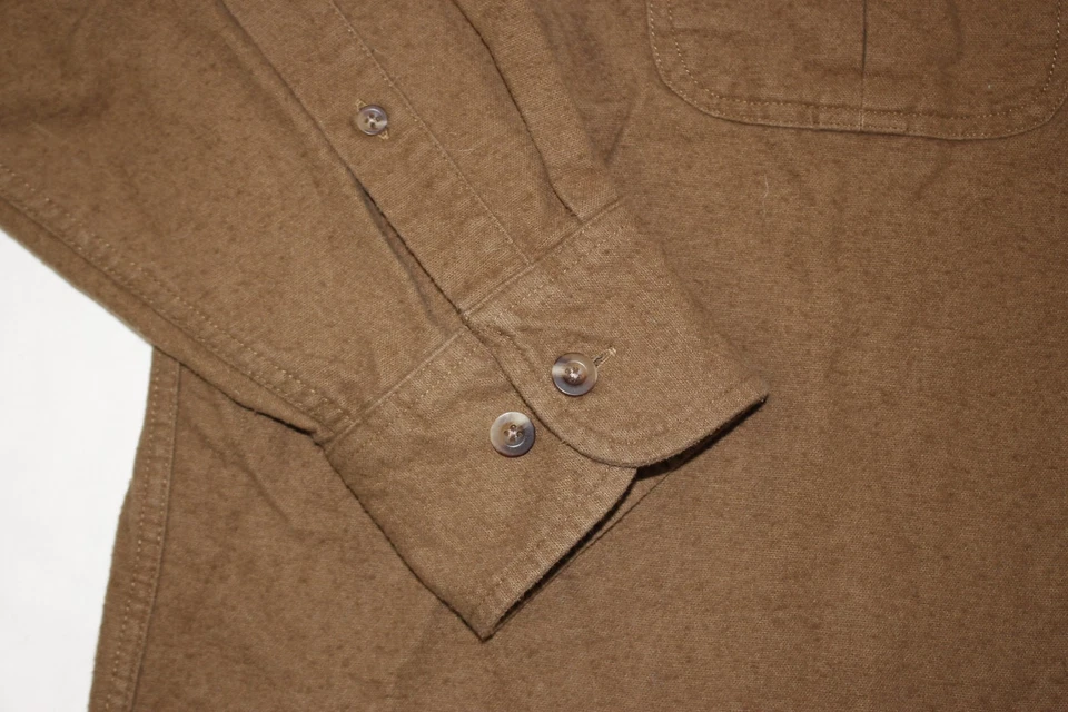 Camisa Cabela's Para Hombre L Piel de Ciervo Gamuza Suave Franela Abotonada Algodón Marrón Foto 2 de 4