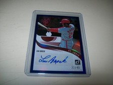 2018 PASSING THE TORCH BLUE LOU BROCK & RICKEY HENDERSON DUAL SIGNED AUTO #D/49