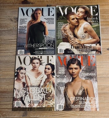Vogue 2019 Magazine Lot 4 - Hailey & Justin, Zendaya, Reese & Scarlett 
