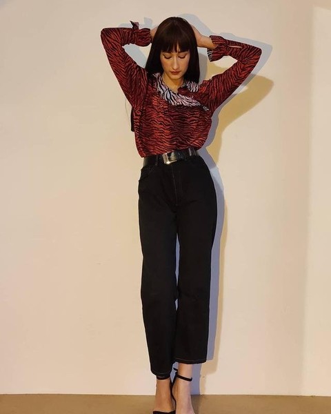 Women Kenzo Shirt Black Silk 32