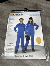 California Costumes NASA Astronaut Jumpsuit And Hat Kids Size M 8-10 Halloween