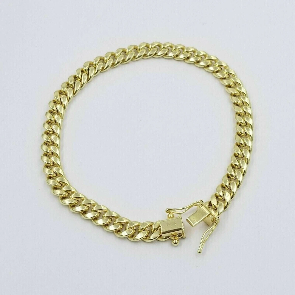 14k Yellow Gold Plated 6mm Link 7.5inch Men/ Women Miami Cuban Link Bracelet