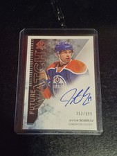 2013-14 Justin Schultz UD SP Authentic Future Watch Auto /999 Rookie RC 