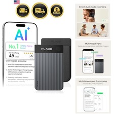 Voice Recorder AI Transcriber Note Taker Ultra Slim 112 Languages 30H Battery