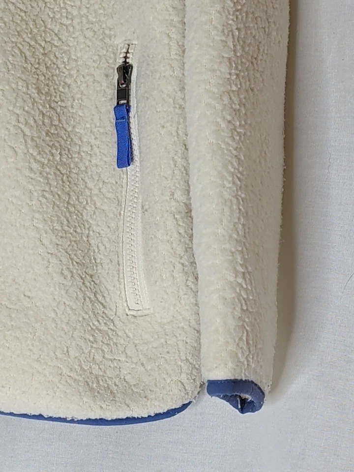 Chaqueta Retro Patagonia Para Mujer Grande L Blanca Clásica Cremallera Completa Exterior  Foto 2 de 4