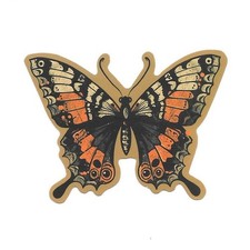 Butterfly Sticker Vinyl Die Cut Orange Moth Decal Journal Scrapbook Art