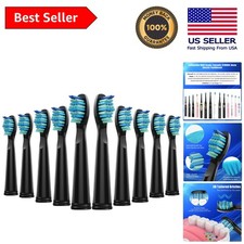 10 Pack Fairywill Toothbrush Replacement Heads - Medium Soft Bristles for Adults