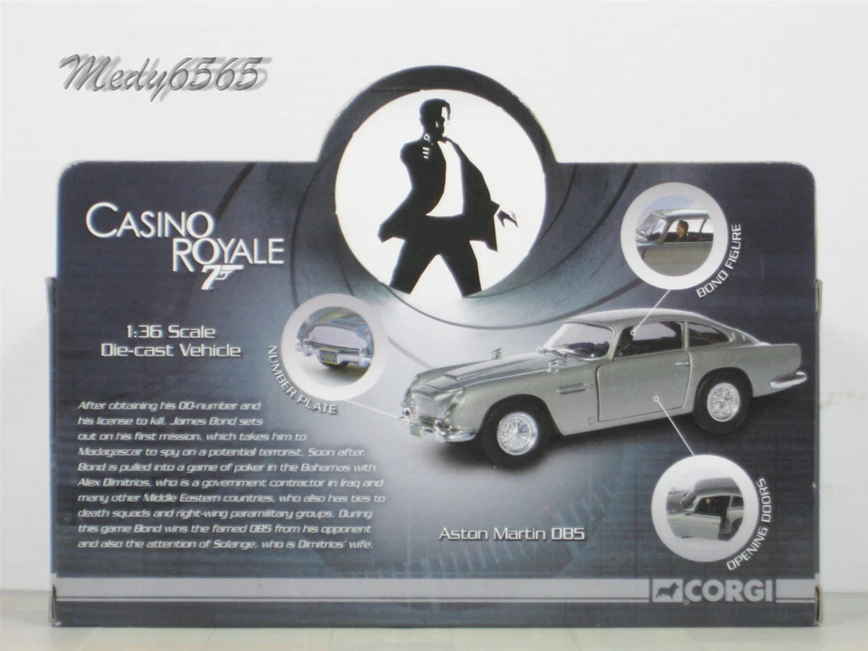 Corgi Casino Royale "With Figure" Old Aston Martin DB5 Scale1/36 - Image 2 of 4