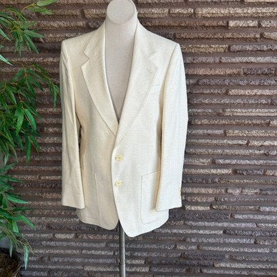 Daniel Hechter Sport Coat Cream Wool Blend Euro Cut Blazer