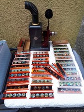 EP Ernst Plank Laterna Magica Kinematograph antik + 36 Bildstreifen + Rollfilme