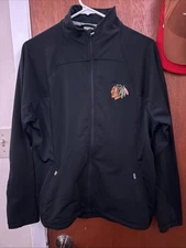 Women’s Level Wear Chicago Blackhawks Lunar Black Full-Zip Track Jacket (Size L)
