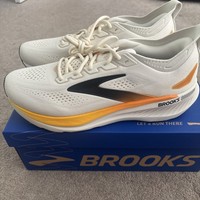 Brooks Mens Glycerin GTS 23 Running Trainers Size 12 UK Arctic Wolf/Angora/Orang