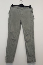 ARNE Grey Khaki Sage Green Tech Trousers | Men's Size Medium W32 - 34