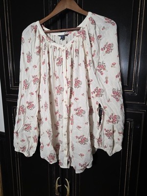 Chaps 2XL Floral Button Up,  Spring , Fairy Garden,  Cottage Core