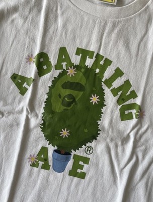 A Bathing Ape BAPE White Bonsai Tree College Tee Multiple Sizes