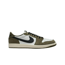 Jordan 1 Retro Low OG Medium Olive and White Sneakers