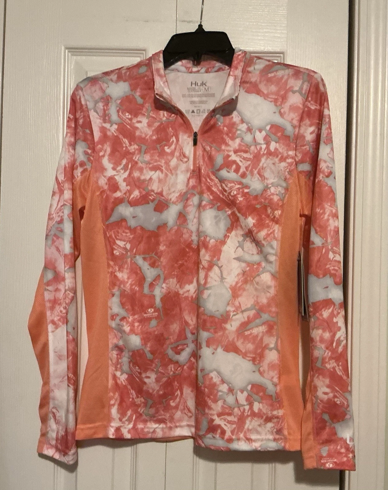NEW Women's Huk Icon X Mossy Oak Fracture Long Sleeve Shirt Size Medium