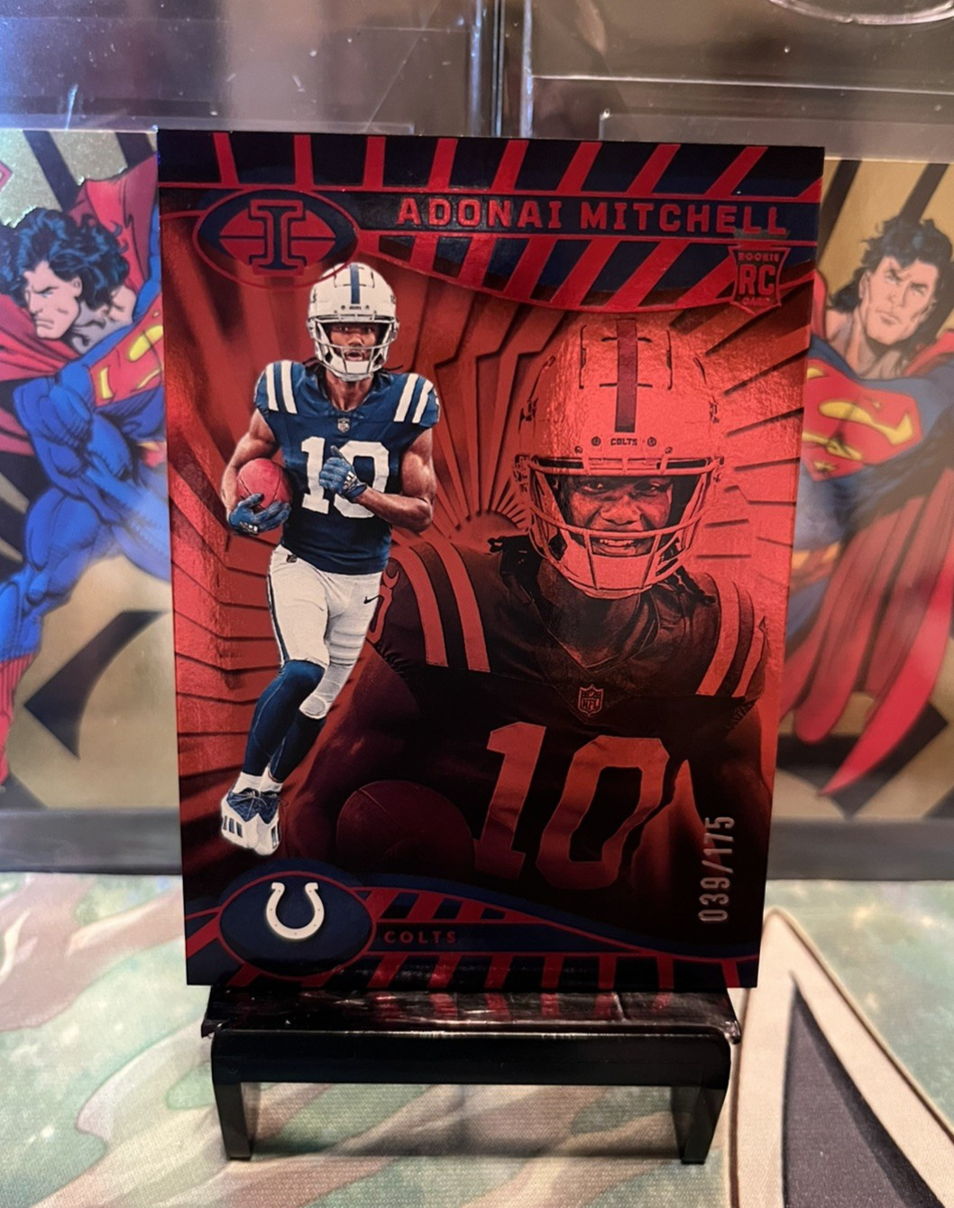 2024 Adonai Mitchell Illusions Red Rookie RC Card #36 Serially# /175 4A