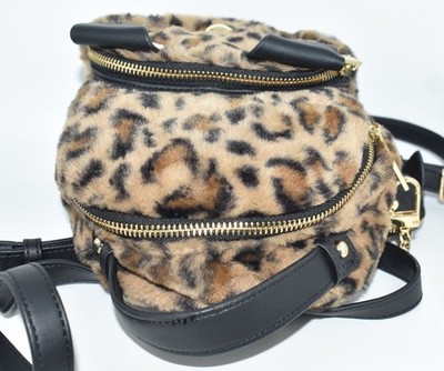 Betsey Johnson Leopard Print Dog Face Faux Fur Backpack With  display picture 2