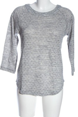 MANGO CASUAL Strickshirt Damen Shirt Gr. DE 36 hellgrau Casual-Look