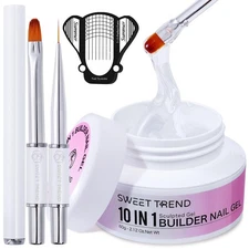 Clear Builder Gel Kit - 10 in 1 Hard Gel for Sculpting, Nail Art  Extensions