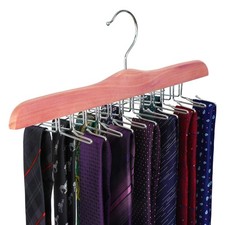 American Red Cedar Wooden Tie Racks for Closet, 24 Tie Hangers Organizer, Hig...