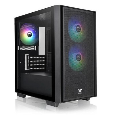 Thermaltake Versa H16 TG (Tempered Glass) m-ATX ARGB Fan Case, CA-1Y8-00S1WN-02