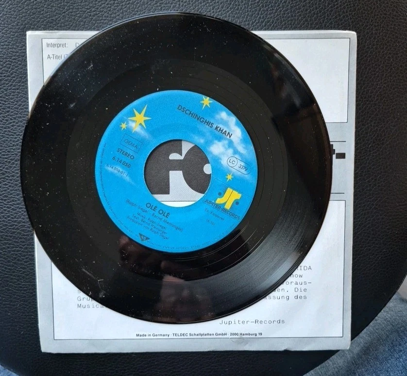 7" Single. Dschinghis Khan/Ole Ole (Corrida). Promo , EX, VG+. - Bild 3 von 3