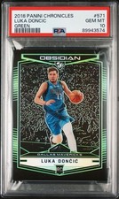 2018 Panini Chronicles Obsidian Luka Doncic RC Rookie Green /25 PSA 10 Gem Mint