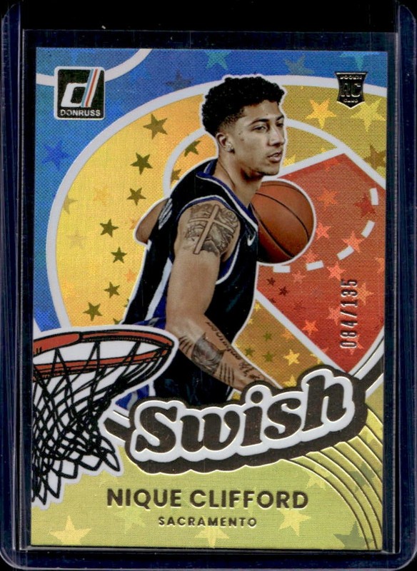 2025-26 Panini Donruss Nique Clifford Swish Stars Rookie RC #/135 Kings