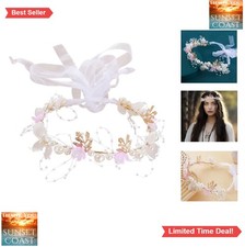 Flower Crown for Women Headband Woodland Forest Fairy Circlet Adjustable 18 Inch