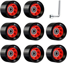 58mm x 39mm 95A Indoor Quad Roller Skate Wheels - 8 Pack, PU Wear-Resistant
