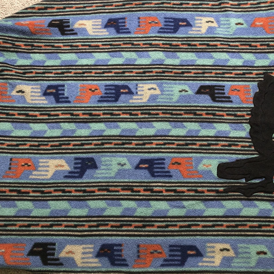 Vintage Patagonia Kids Fleece Blanket 90s Sea Turtle Aztec Synchilla 60077 - Image 3 of 4