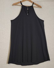 Emery Rose Womens Sundress NEW Black Size 1X Knee Length Spaghetti Straps 1309