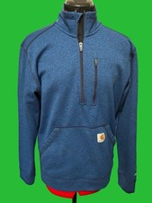 Carhartt Forces Extremes Men’s Blue Mock Neck Quarter Zip Pullover Size Small