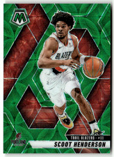 2024-25 Panini Mosaic NBA No. 165 Scoot Henderson Green Scope Prizm 7/15
