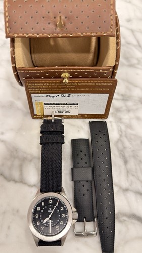 Yema Flygraf Pilot M2 Automatic Black Dial 39mm Watch Full Set !!