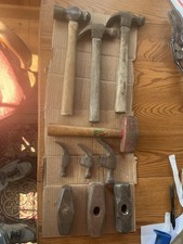 Lot Of 10 Old Vintage Hammers Carpenter Ball Peen Medium Sledgeham Free Ship