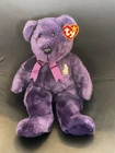 BNWT Retired Ty Beanie Buddies Plush Princess the Bear Purple Diana New Tagged