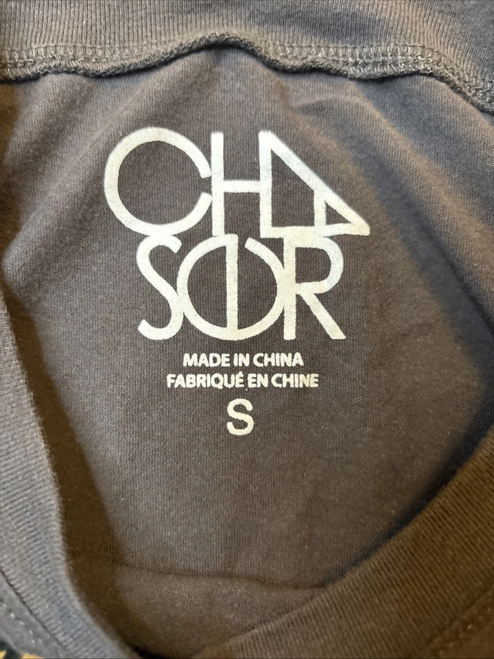 Camiseta Mujer Chaser From Anthropologie Estampado Leopardo AC/DC Negra Talla Pequeña Foto 4 de 4