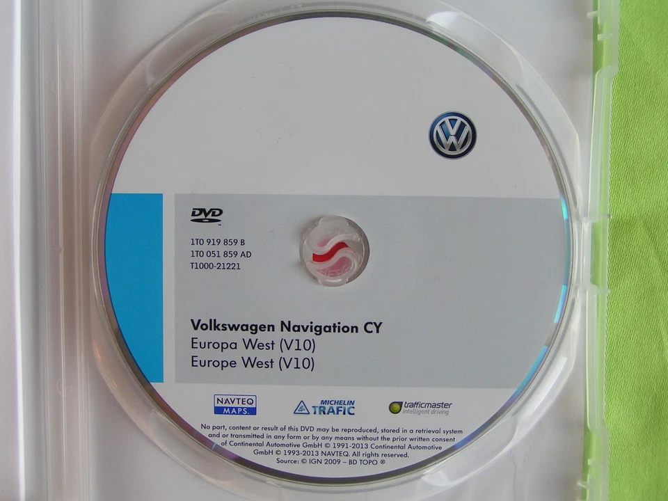 DVD NAVIGATION CY EUROPA WEST 2013 V10 VW RNS 510 810 GOLF PASSAT TOUAREG T5 EOS - Bild 4 von 4