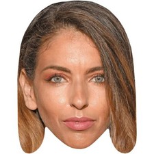 Sofia Alaoui Brown Hair Celebrity Mask, Flat Card Face, Fancy Dress Mask