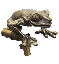 Brass Garden Faucet Tap BIG FROG Spigot Vintage Water Home Decor Outdoor Living