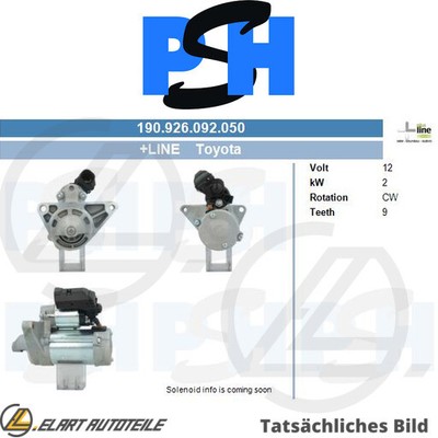 STARTER FOR TOYOTA COROLLA/ALTIS/XI/iM AURIS/VAN/Box/Hatchback/Combo 1.4L 