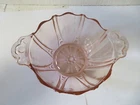 Anchor Hocking Glass OYSTER AND PEARL Pink Two-Handled Deep Bowl