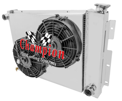 3 Row KR Radiator,10'' Fans,Shroud - 1967-1969 Camaro Small Block (Manual Trans)